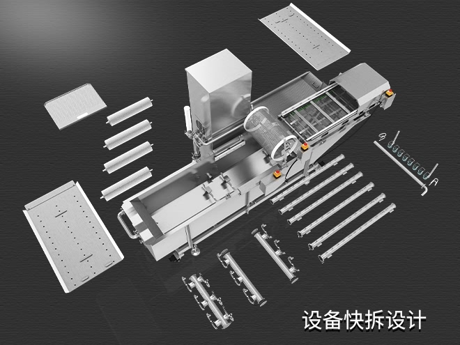 高質(zhì)毛輥物料清洗機(jī)，氣泡清洗，清洗800kg/小時(shí)